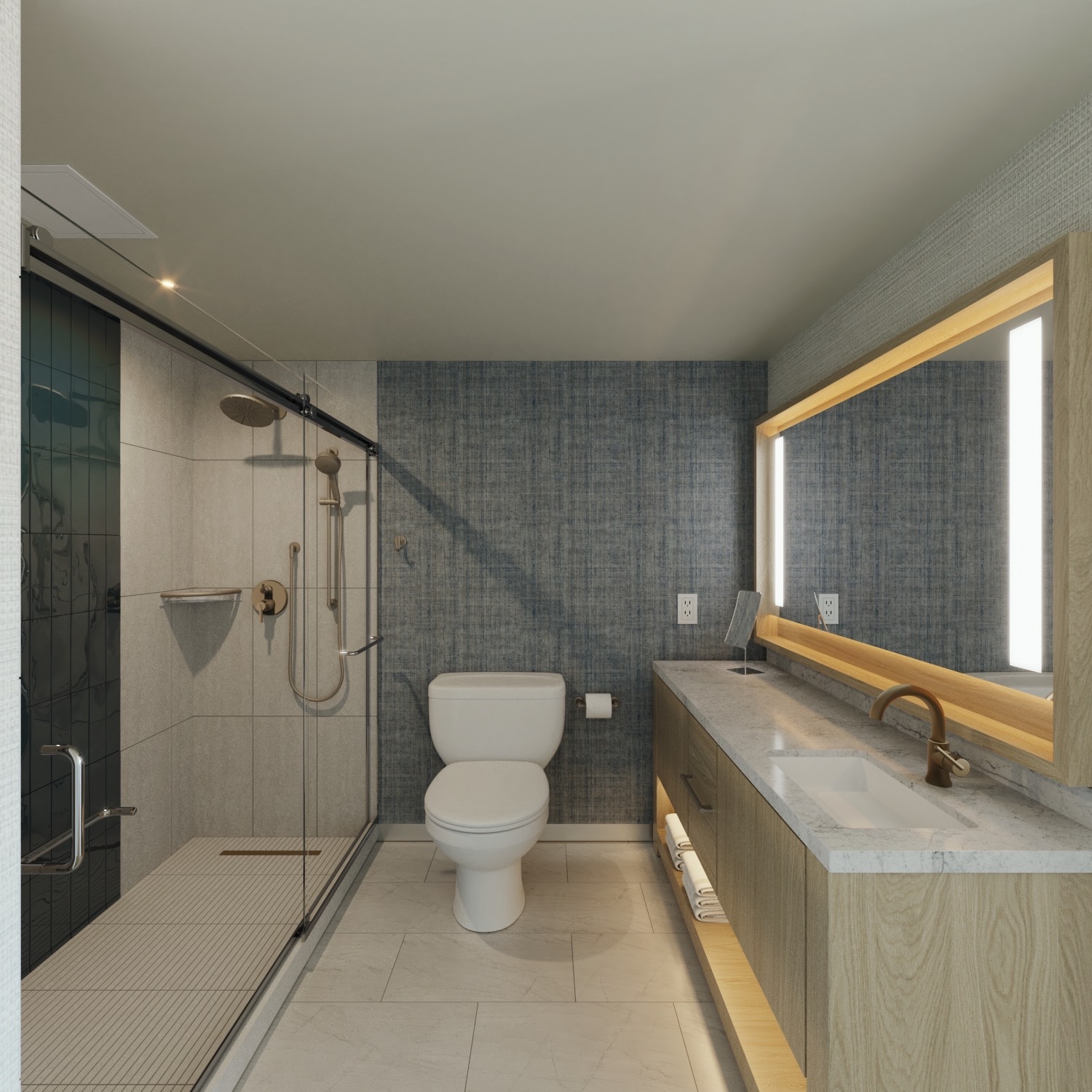 Guest Bathroom — Marble Vanity